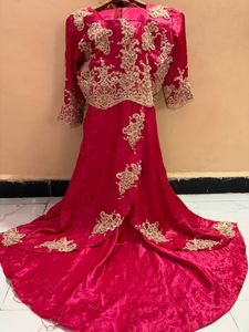 Real pearl work dress