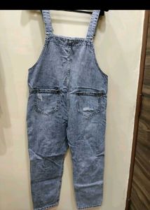Ripped Baggy Vintage Denim Overalls