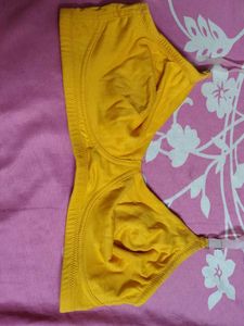 Yellow Cotton Bra