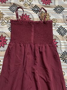 Burgundy Maroon Sleevless Jumpsuit