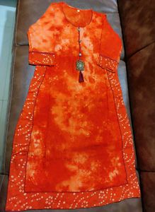 Orange Tie-Dye Kurta🧡