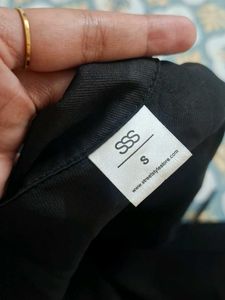 Elegant Black Wrap Style Blouse