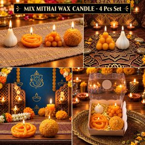 Decorative Indian Sweets Shaped Candles