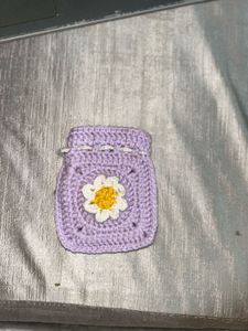 Handmade Crochet Daisy Pouch