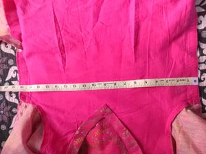 Pink Floral Print Kurta