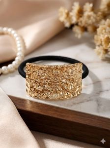 Gold Textured Hair Tie