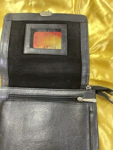 Classic Black Leather Shoulder Bag