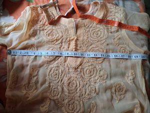 Beautiful chikankari Embroidered Yellow Kurta