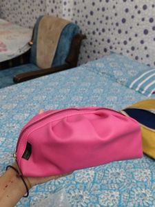 Chic Pink Makeup Pouch