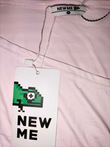 NEWMW Light Pink Off-shoulder Top