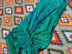 Embroidered Red Kurta with Green Salwar