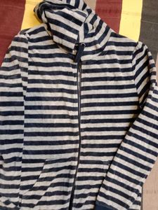 Striped Zip-Up Hoodie