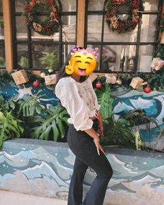 Floral Print Crop Top with Puffy Sleeves