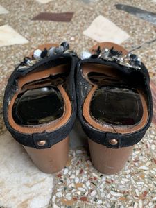 Sparkling Embellished Black Heels