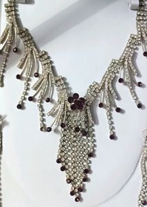 Necklace Set American Diamond Earrings, Bracelet