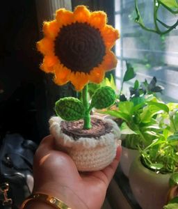 Crochet Sunflower Decor