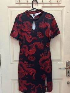 Dragon Print Mini Dress