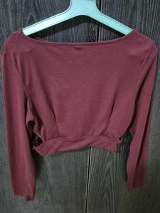 Wine Crop Top