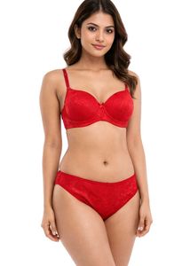 Red Bra and Panty Set