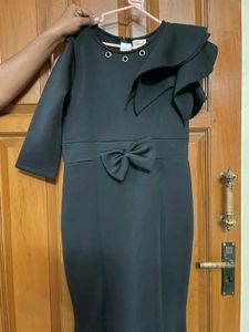 Chic Black Ruffle Dress