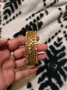 Bangles with Mirror Work Gold