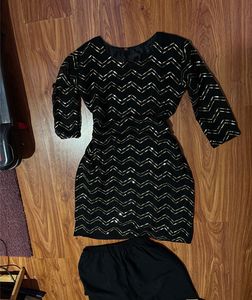 Black and Gold Kurti Set