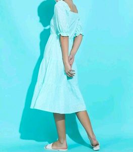 Woman A-Line light blue dress