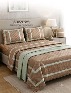Elegant Paisley Print Silk Bedsheet