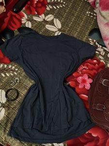 Navy Blue Fitted Top