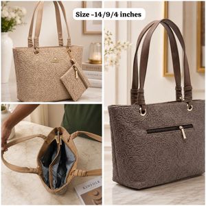 Elegant Pink Lace Tote Bag with Coin Purse