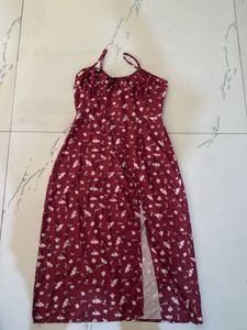 floral slit dress
