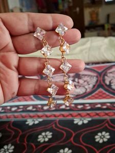 Sparkling Diamond Drop Earrings