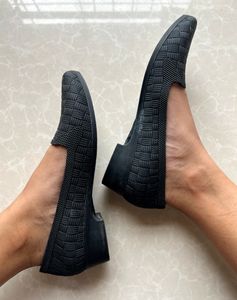 Womens Black Design Heel Ballets