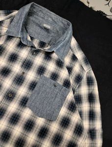 Plaid Shirt with Contrasting Details