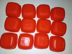 Set of 12 Orange Serving Bowls