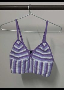 Crochet Purple Crop Top