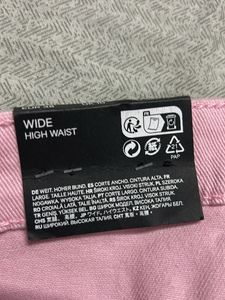 Pink Wide Leg Jeans
