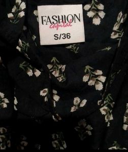 Floral Print Dress w/ Open Back