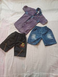 Combo Offer - Two Half Pants & One Shirt