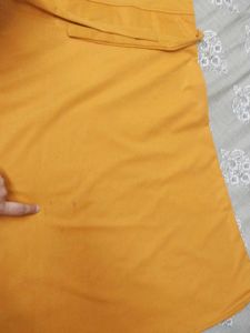 Cute Girls' Dress - Mustard Yellow