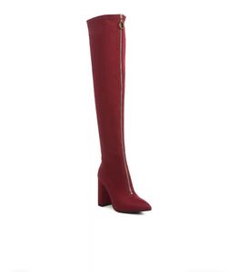 London Rag Maroon Over-the-Knee Boots