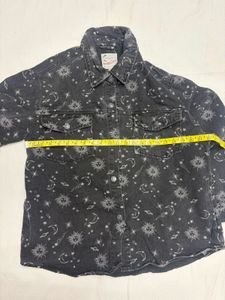 Celestial Print Denim Shirt