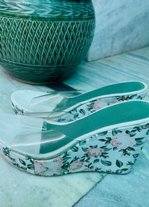 Floral Wedge Heels