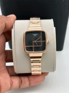 Women's Rose Gold Square Watch