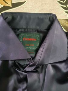 Men's Purple Satin Shirt