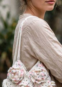Boho Crochet Flower Shoulder Bag