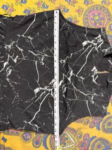 Marble Print Black Dress 🖤