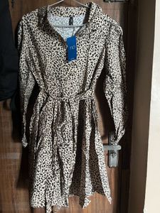 Rio Women Animal Print Shirt Dress