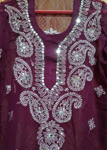 *B1G1*  Ethnic Chikankari Purple Kurta