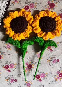 Crocheted Sunflower Decoration